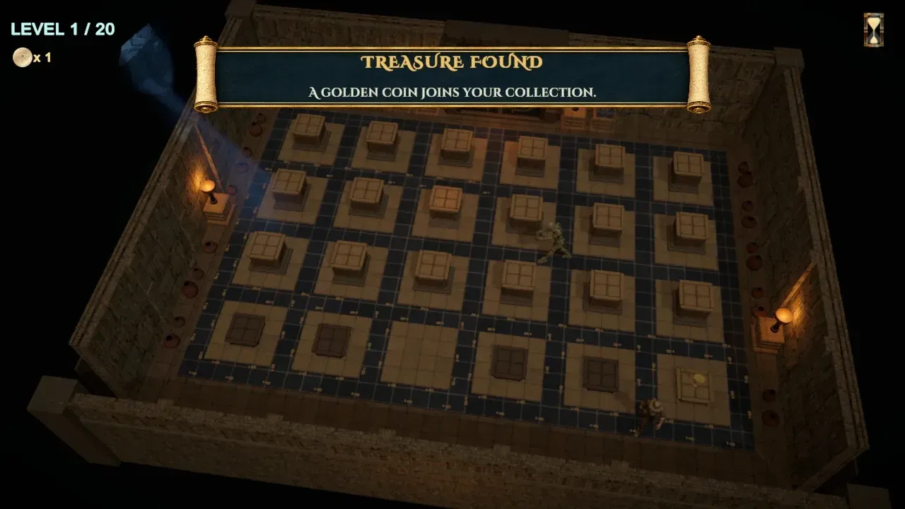An opened column reveals treasure